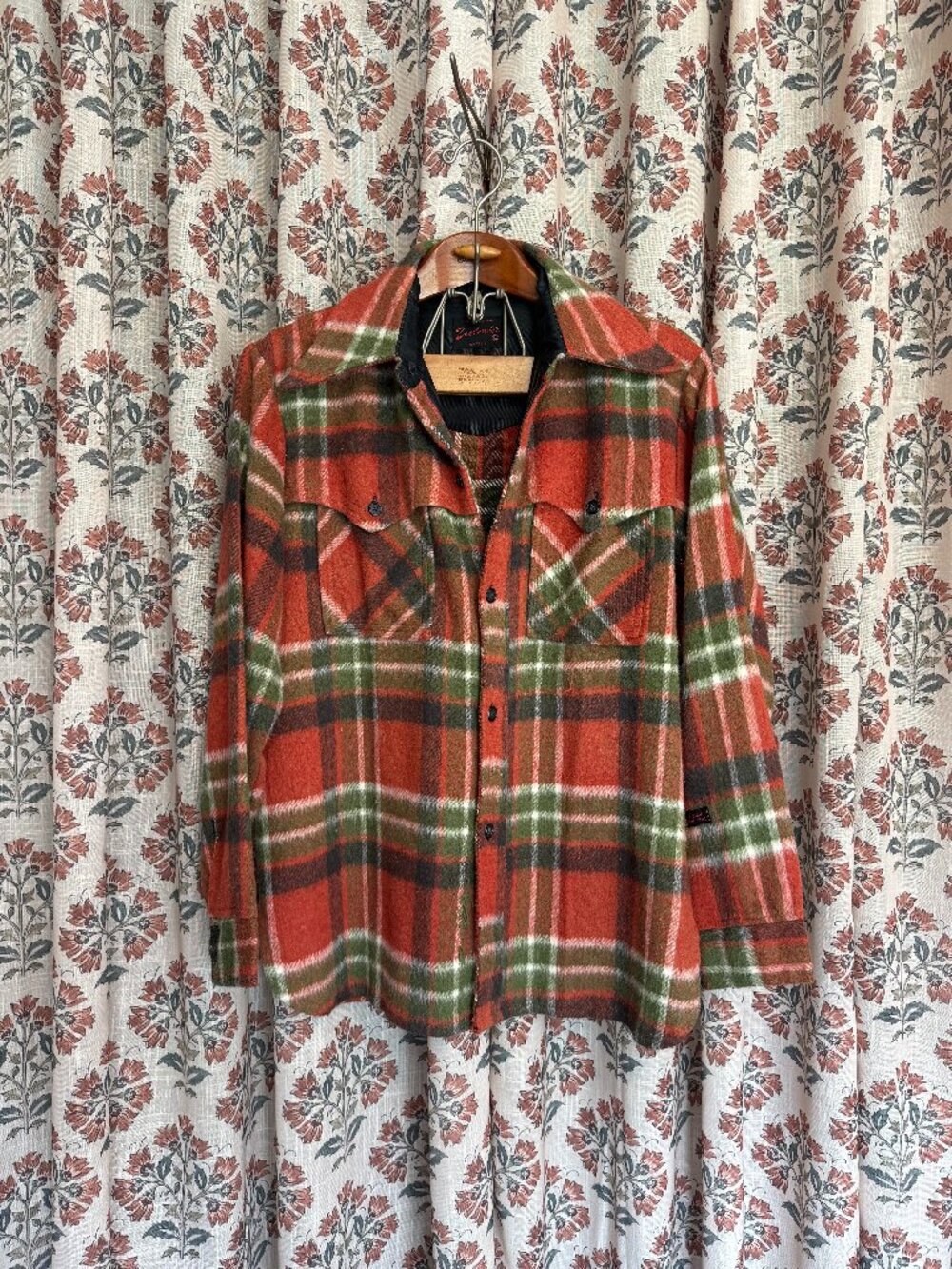 Men's Zeelander Plaid Wool Overshirt Large